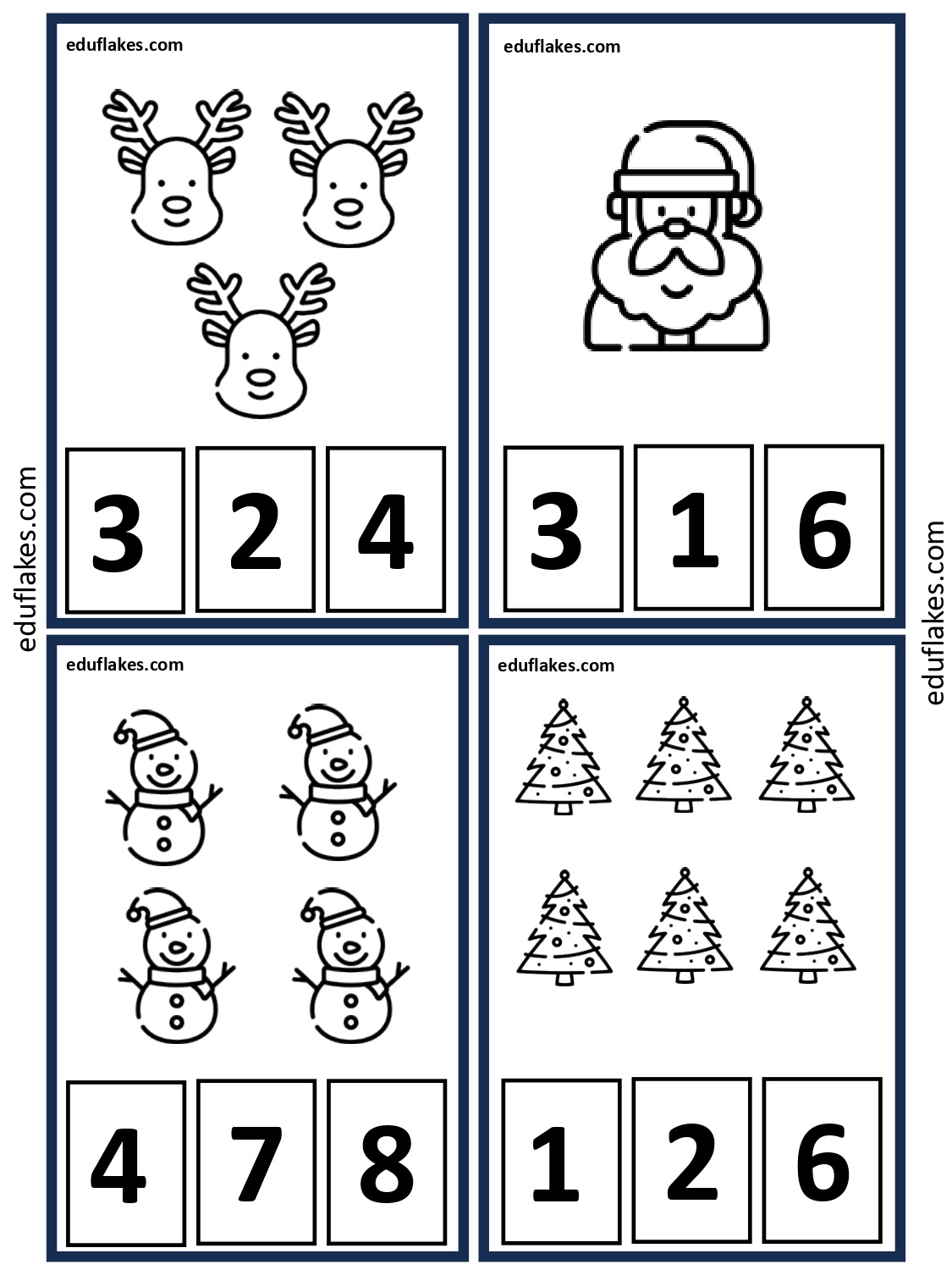 Free Christmas Math Worksheets For Kindergarten - Eduflakes for Fun Christmas Worksheets For 1St Grade