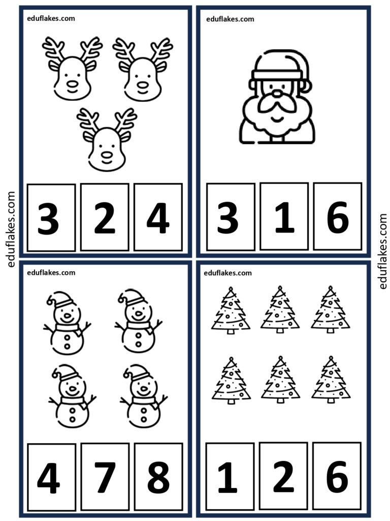 Free Christmas Math Worksheets For Kindergarten - Eduflakes inside Free Math Worksheets Christmas