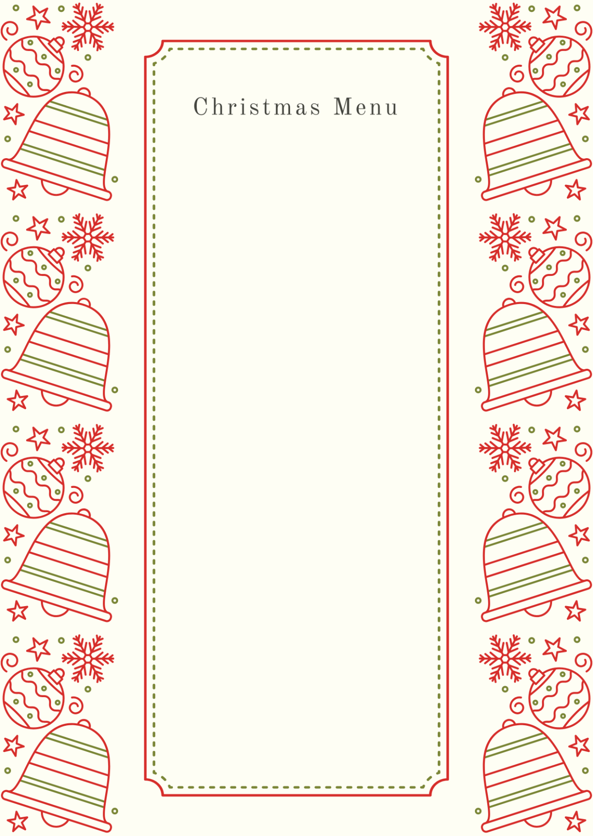 Free Christmas Menu Templates, Editable And Printable inside Christmas Menu Printable Template Free