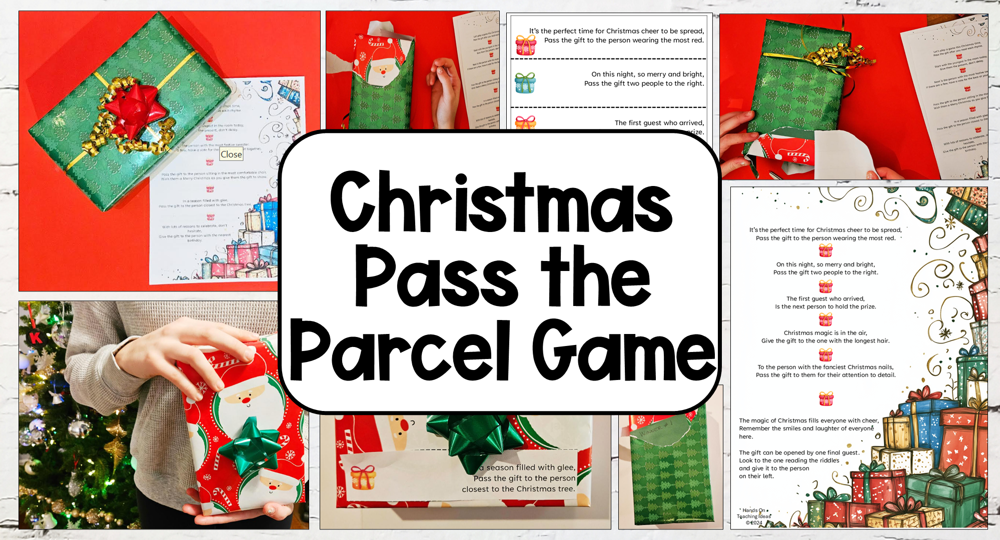 Free Christmas Pass The Parcel Game - Hands-On Teaching Ideas in Christmas Pass The Parcel Game Free Printable