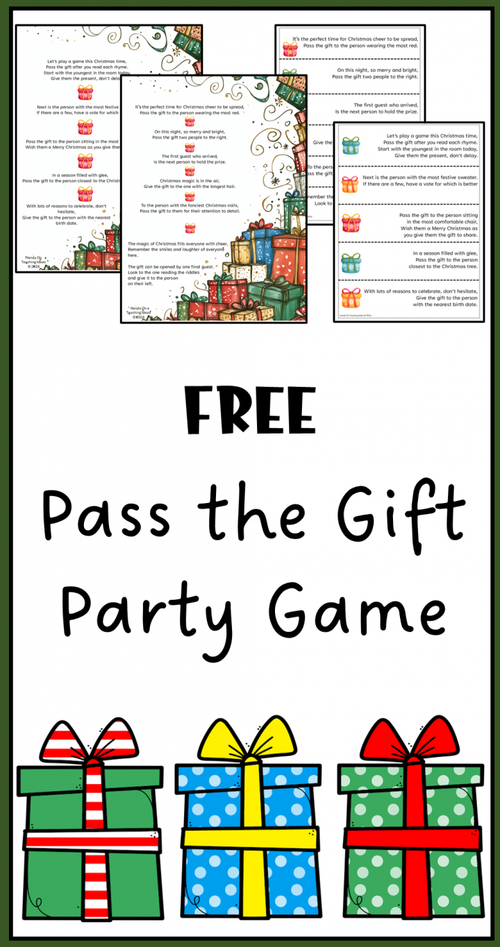 Free Christmas Pass The Parcel Game - Hands-On Teaching Ideas regarding Christmas Pass The Parcel Game Free Printable