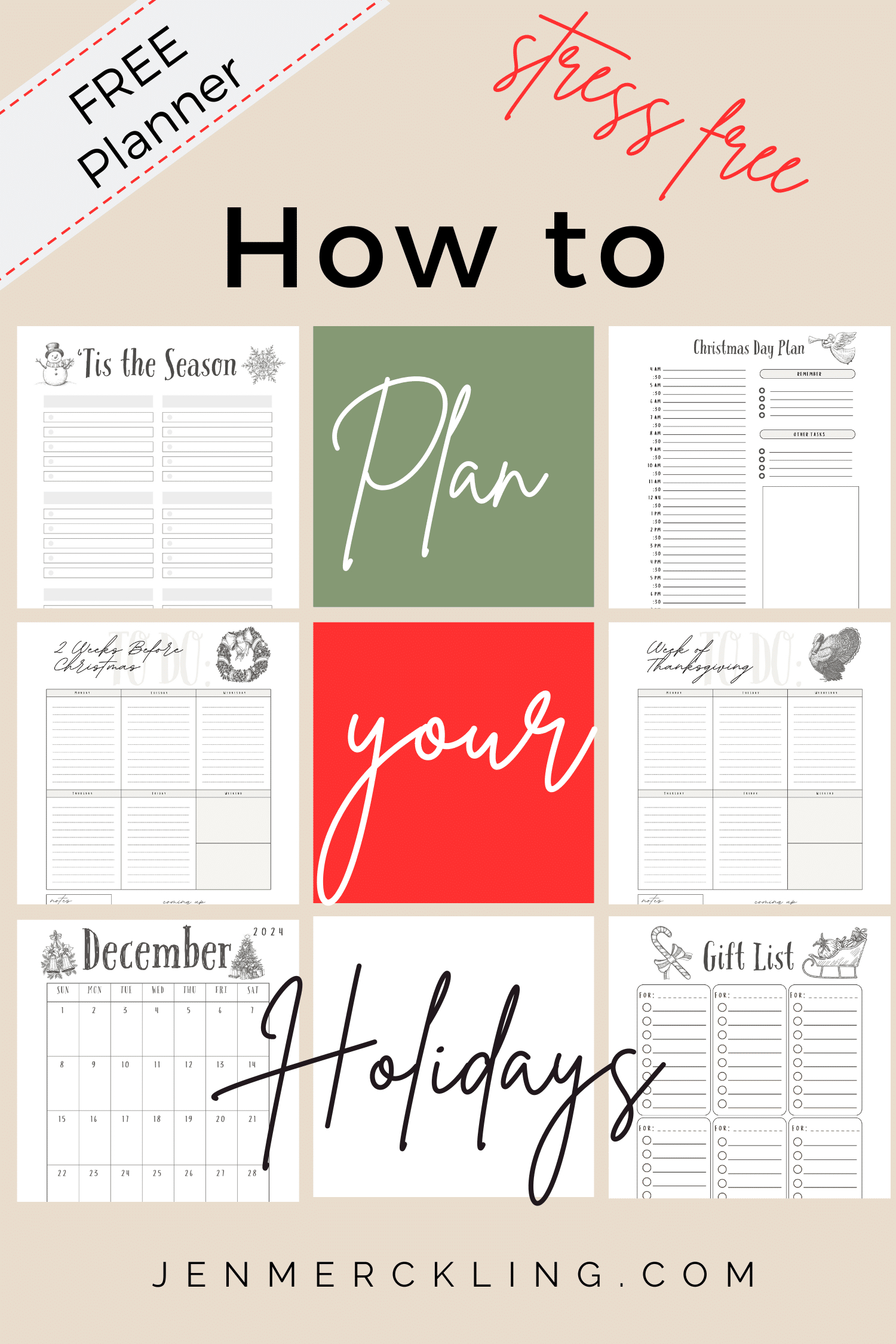 Free Christmas Planner Printables (+ 5 Top Planning Tips) | Jen pertaining to Christmas Planner Printable