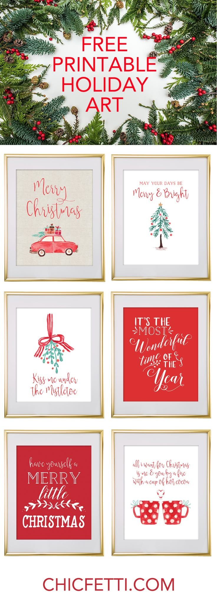 Free Christmas Printable Wall Art pertaining to Christmas Wall Art Printable