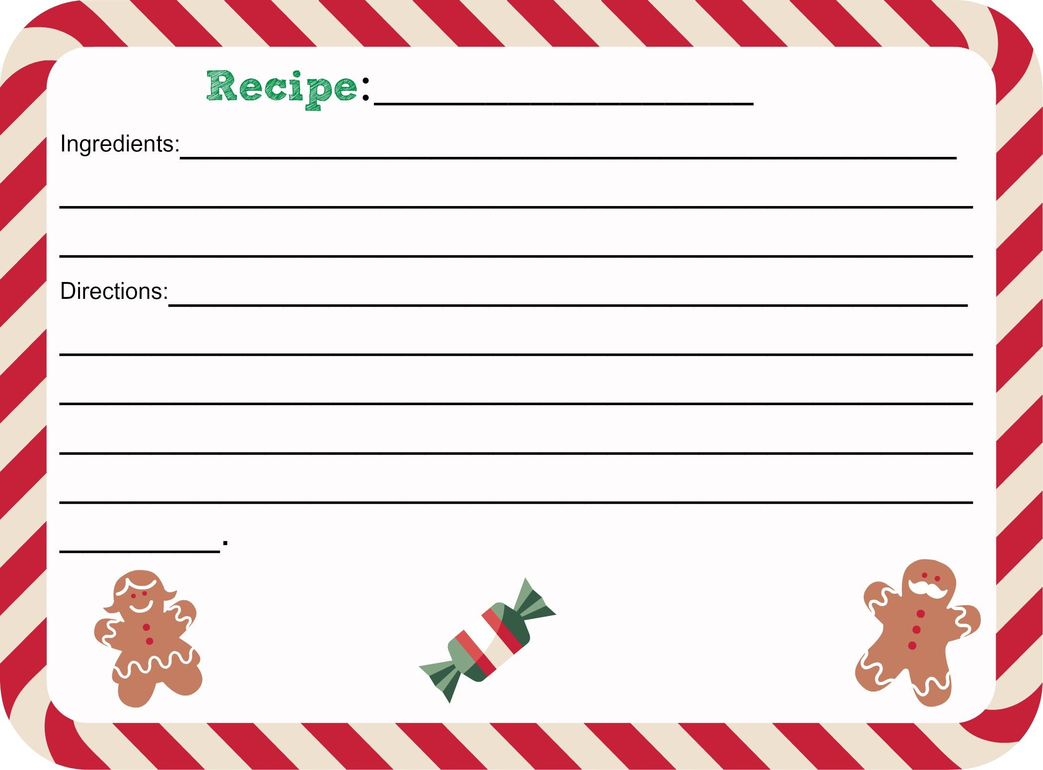 Free Christmas Recipe Card Printable - Shesaved® - Worksheets Library intended for Christmas Recipe Card Printable