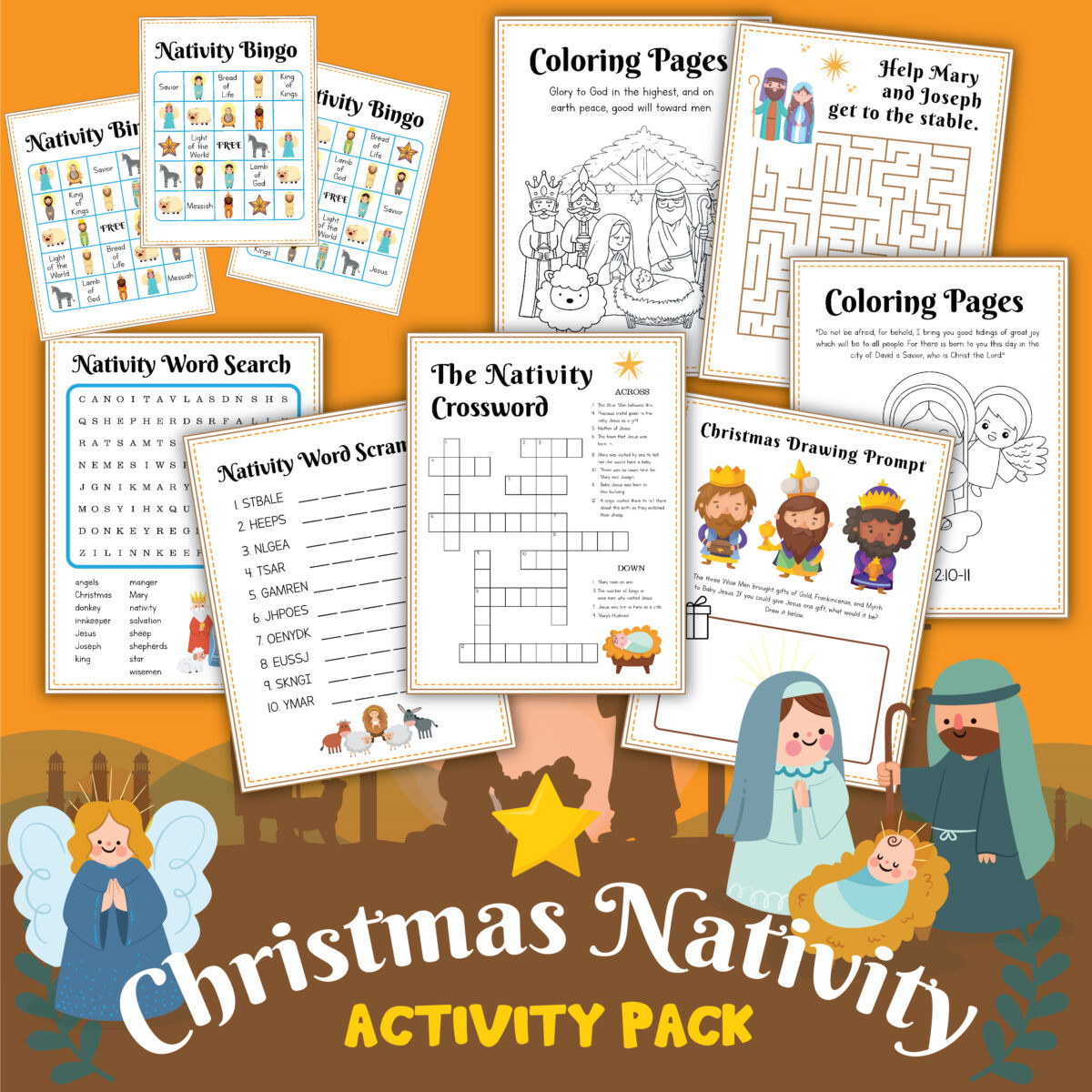 Free Christmas Story Printables Activity Sheets! - Leap Of Faith in The Christmas Story For Preschoolers Printable