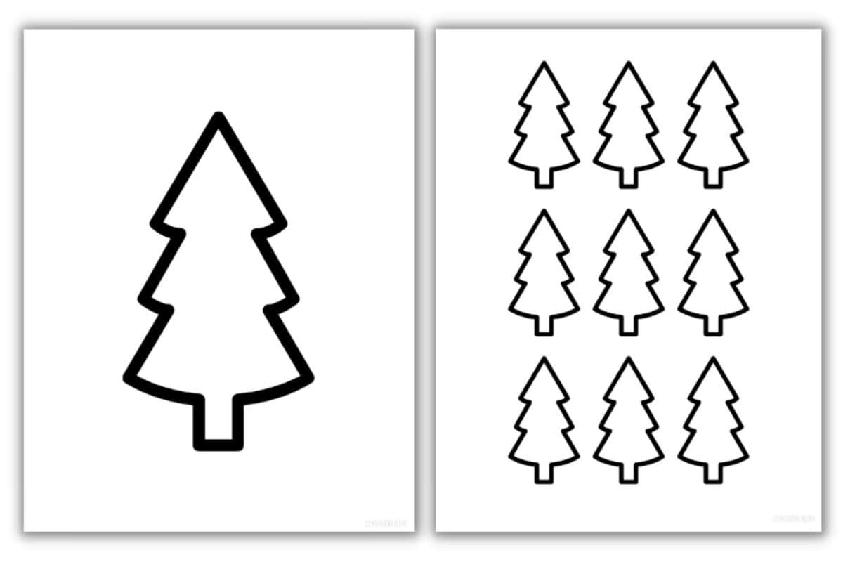 Free Christmas Tree Printable Template & Coloring Pages ⋆ Love within Small Printable Christmas Tree