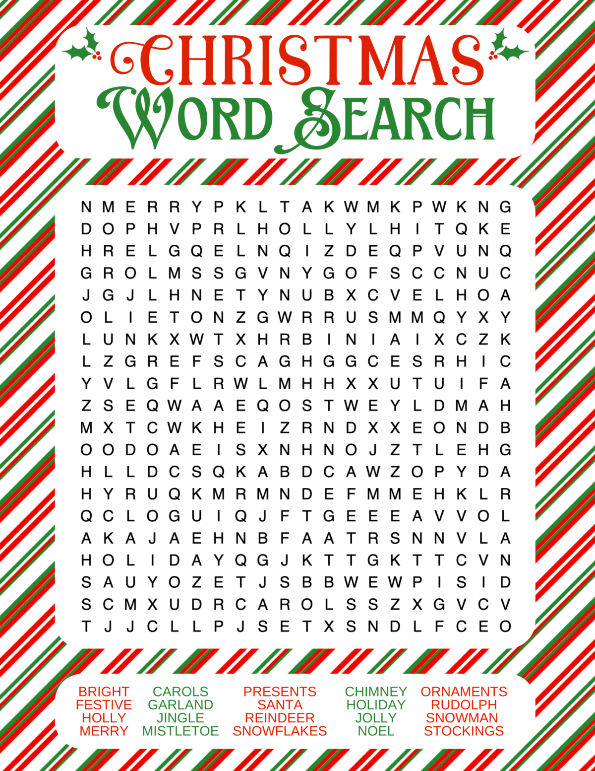Free Christmas Word Search Printables For Kids And Adults in Holiday Word Search Printable Free For Adults