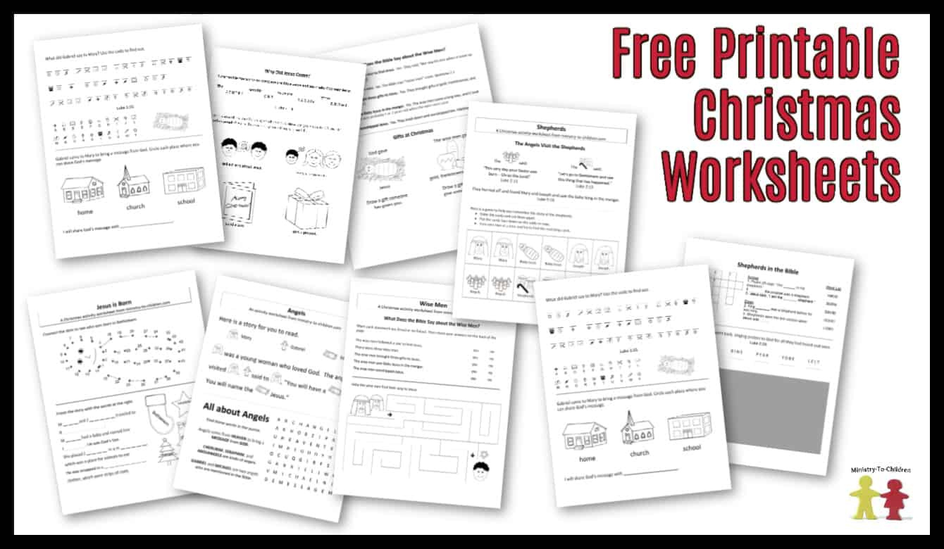 Free Christmas Worksheets For Kids (Free Printable Activity Sheets) pertaining to Bible Christmas Worksheets Printable