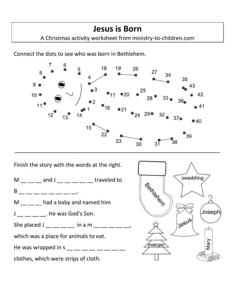 Free Christmas Worksheets For Kids (Free Printable Activity Sheets) regarding Christian Christmas Printable Activities