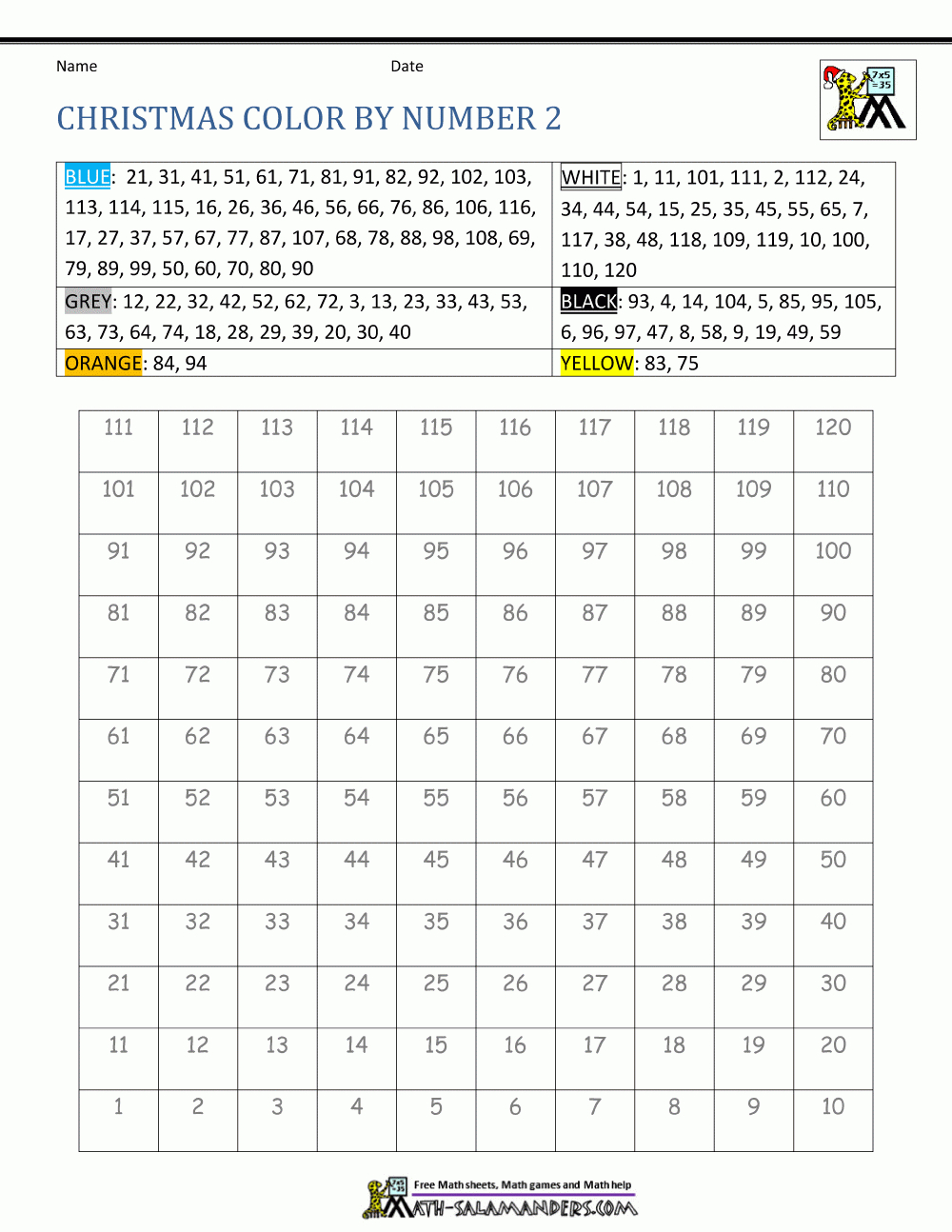 Free Christmas Worksheets For Kids inside Christmas Maths Colouring Worksheets KS3