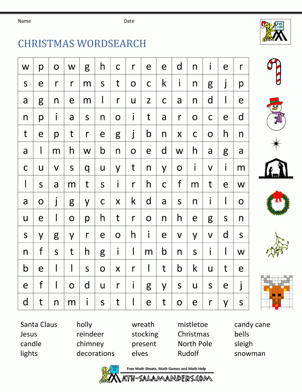 Free Christmas Worksheets For Kids with regard to Christmas Maths Colouring Worksheets Ks3