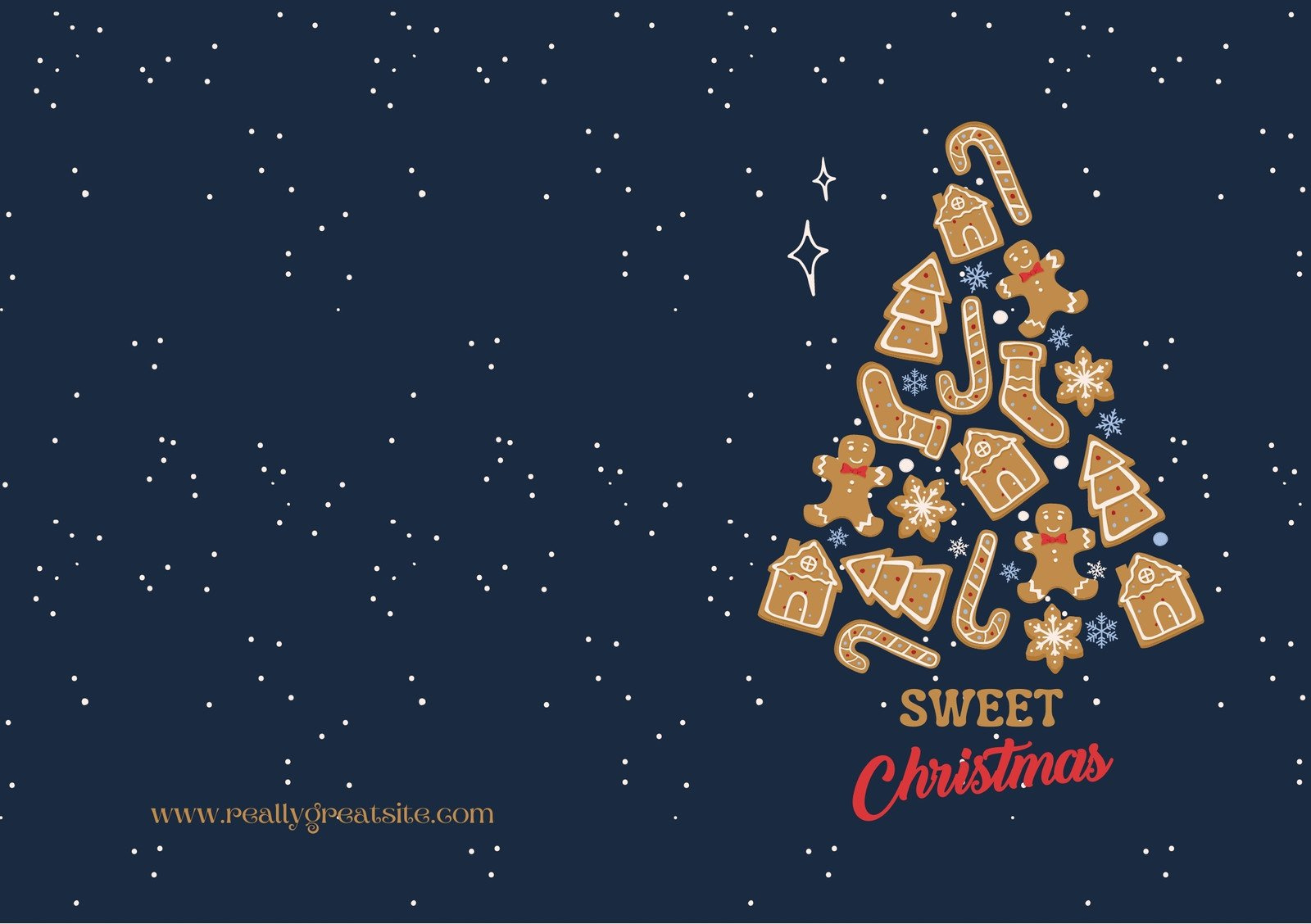 Free Custom Printable Christmas Folded Card Templates | Canva with Quarter Fold Christmas Card Free Printable