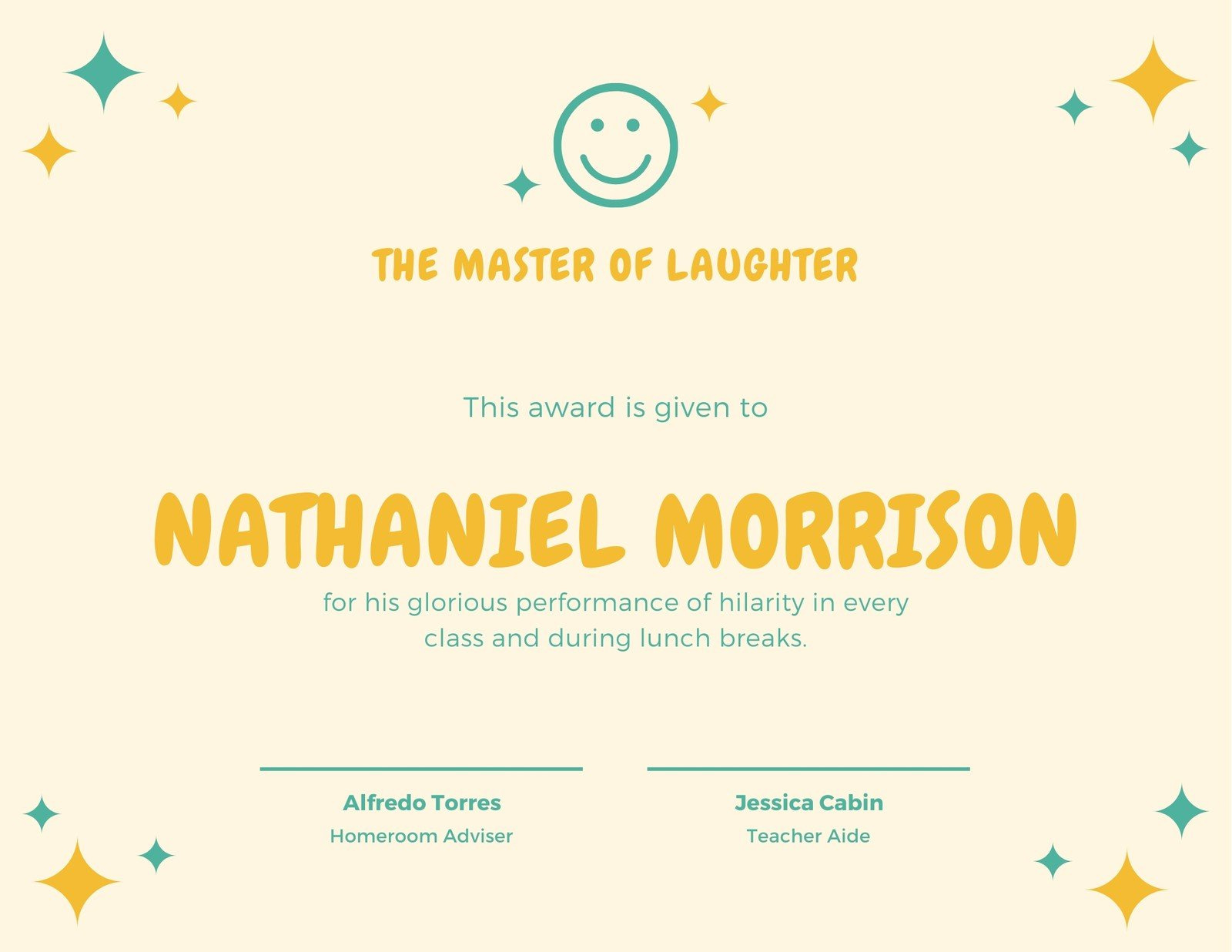 Free Custom Printable Funny Certificate Templates | Canva with Funny Awards For Employees Free Printables