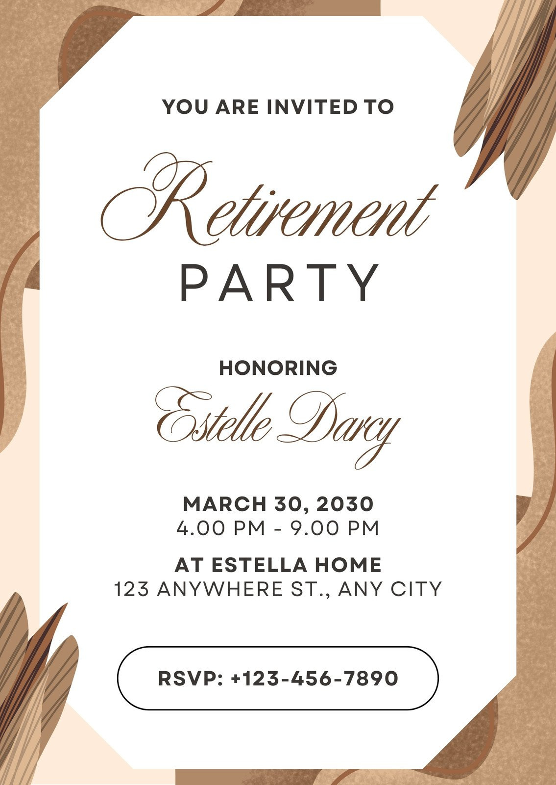 Free Custom Printable Retirement Party Invitation Templates | Canva intended for Free Editable Retirement Invitation Templates