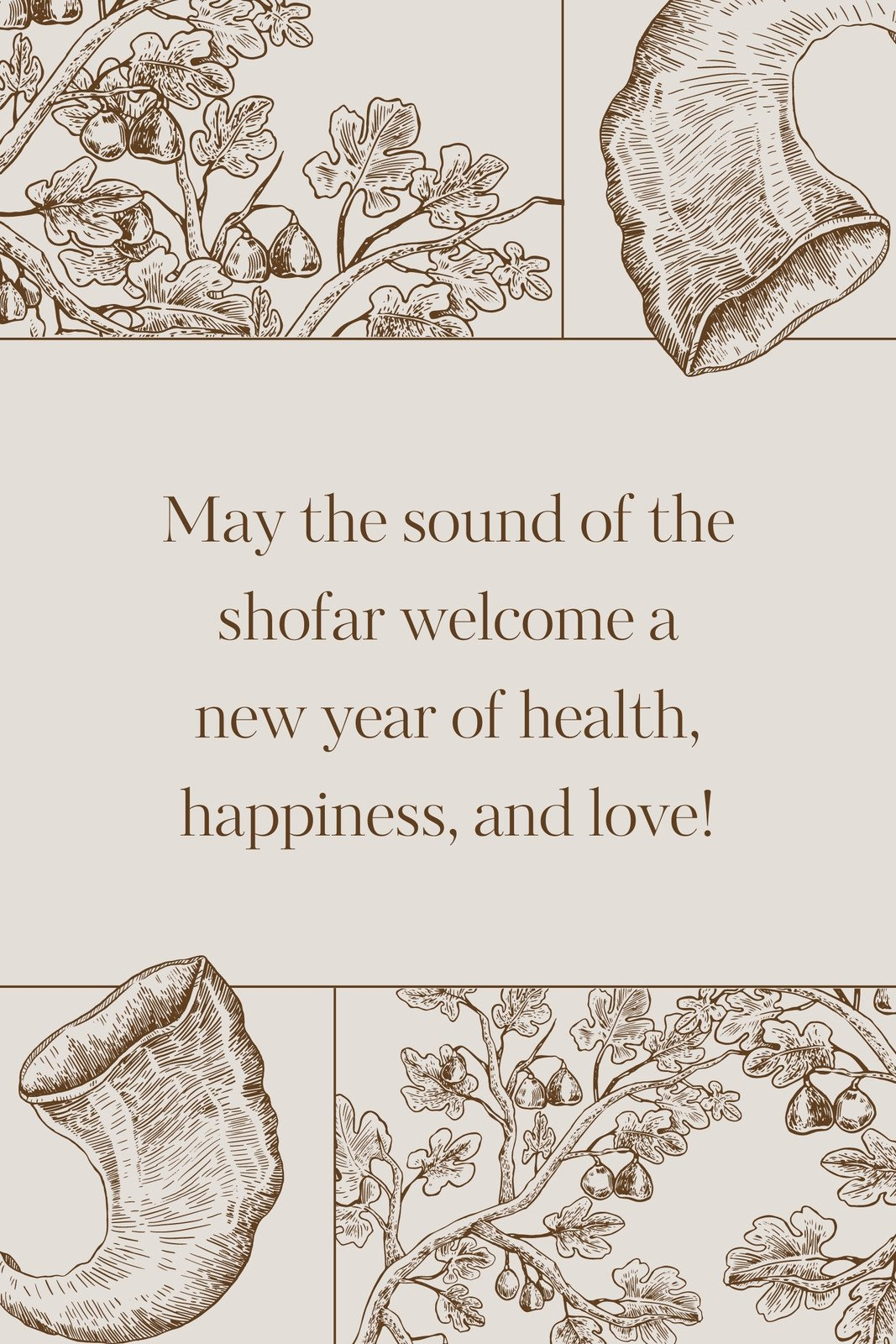 Free Custom Printable Rosh Hashanah Card Templates | Canva regarding Free Printable Jewish New Year Greeting Cards