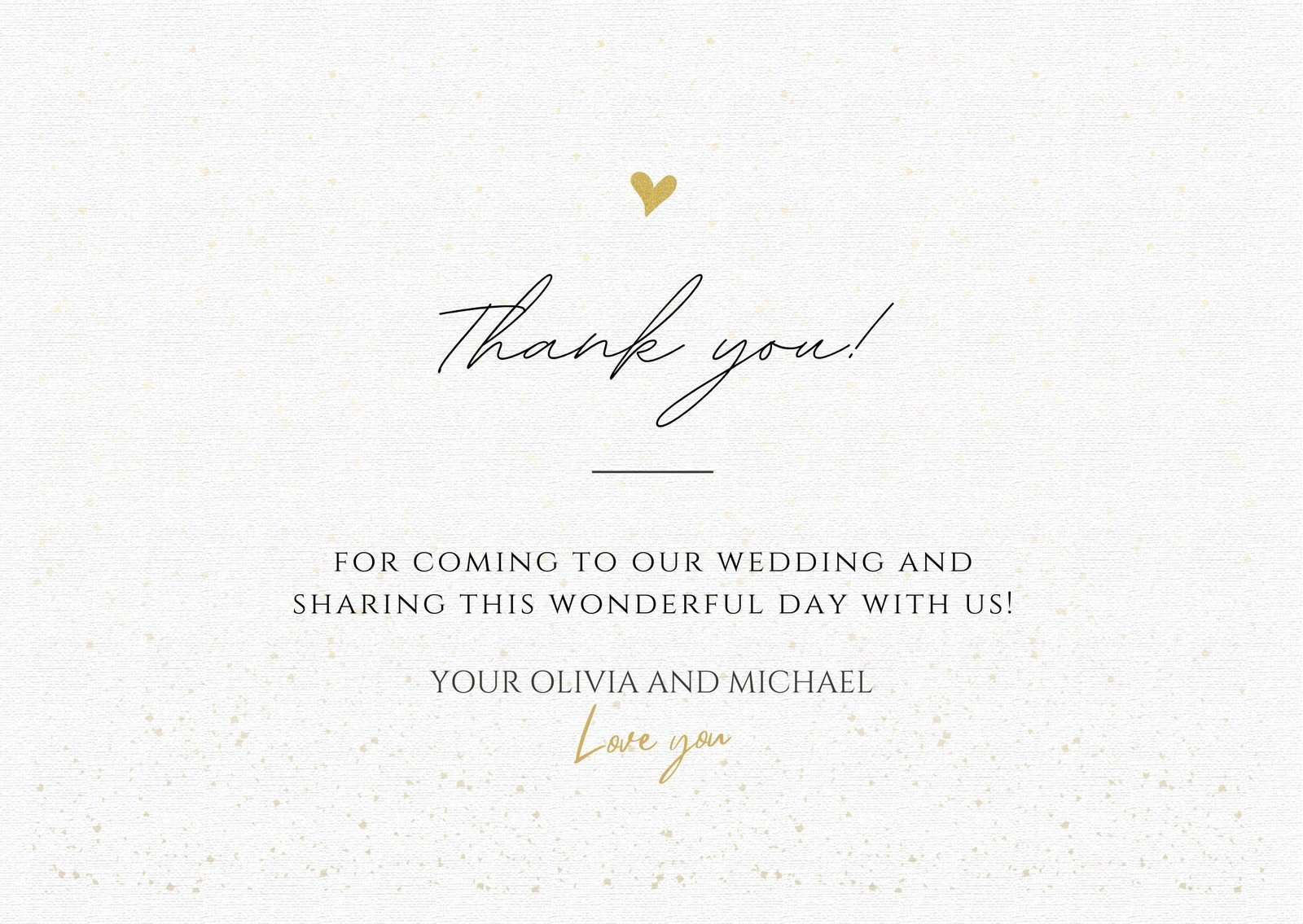 Free Custom Printable Wedding Thank You Card Templates | Canva inside Blank Wedding Thank You Cards Printable