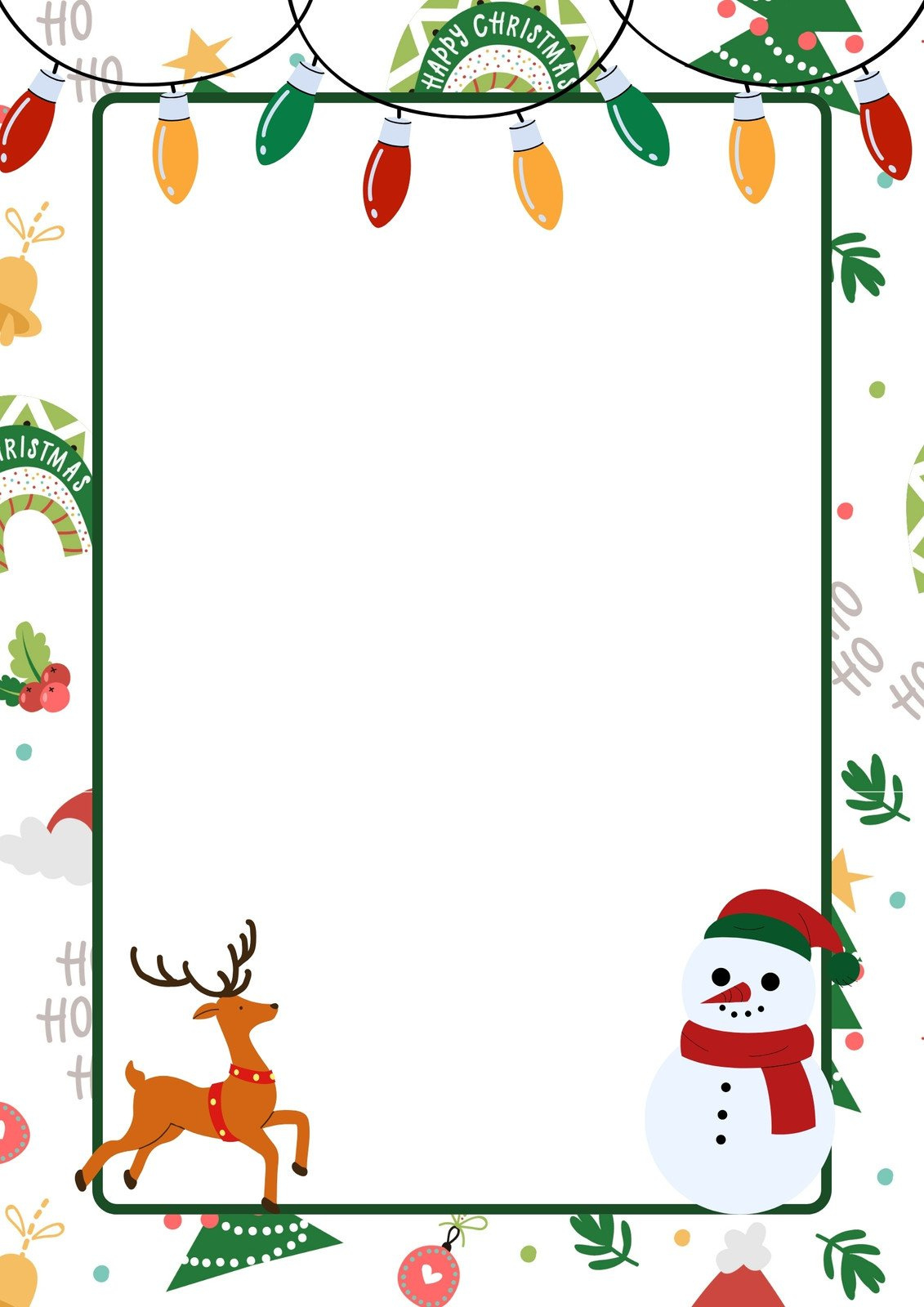 Free Customizable Christmas Page Border Templates | Canva pertaining to Christmas Border Printable Free