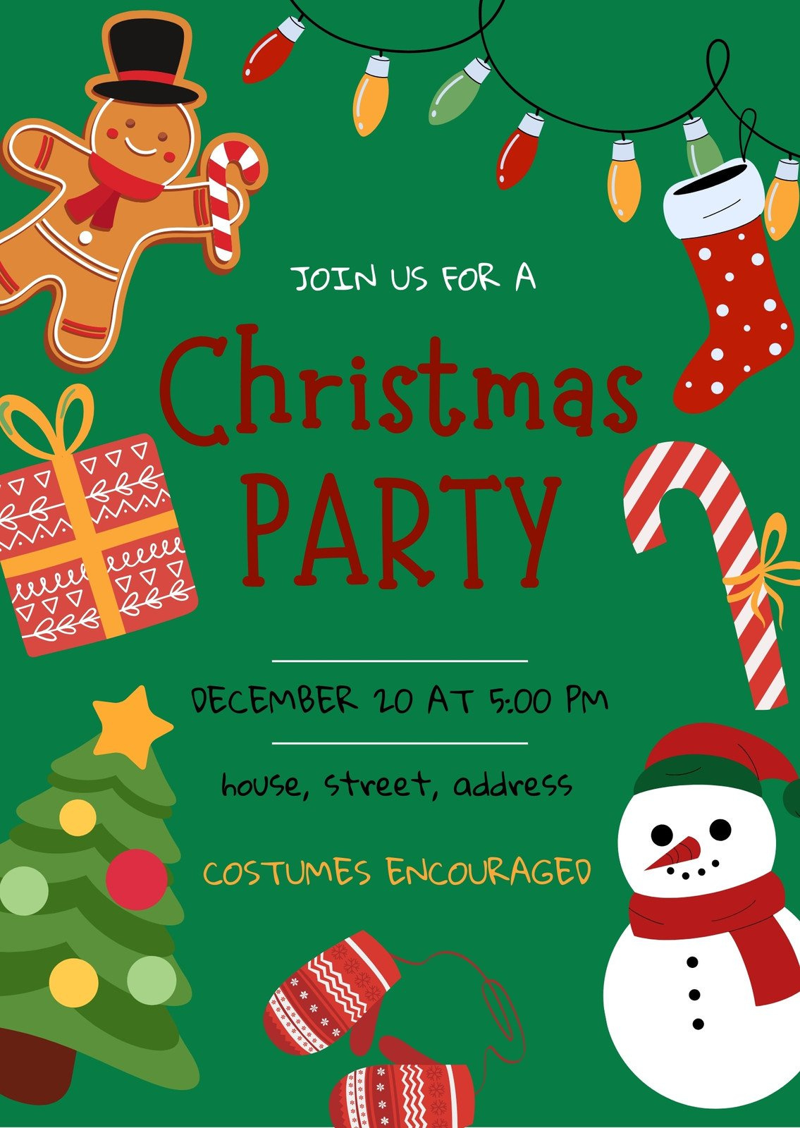 Free Customizable Winter Party Invitation Templates | Canva pertaining to Christmas Party Templates Free