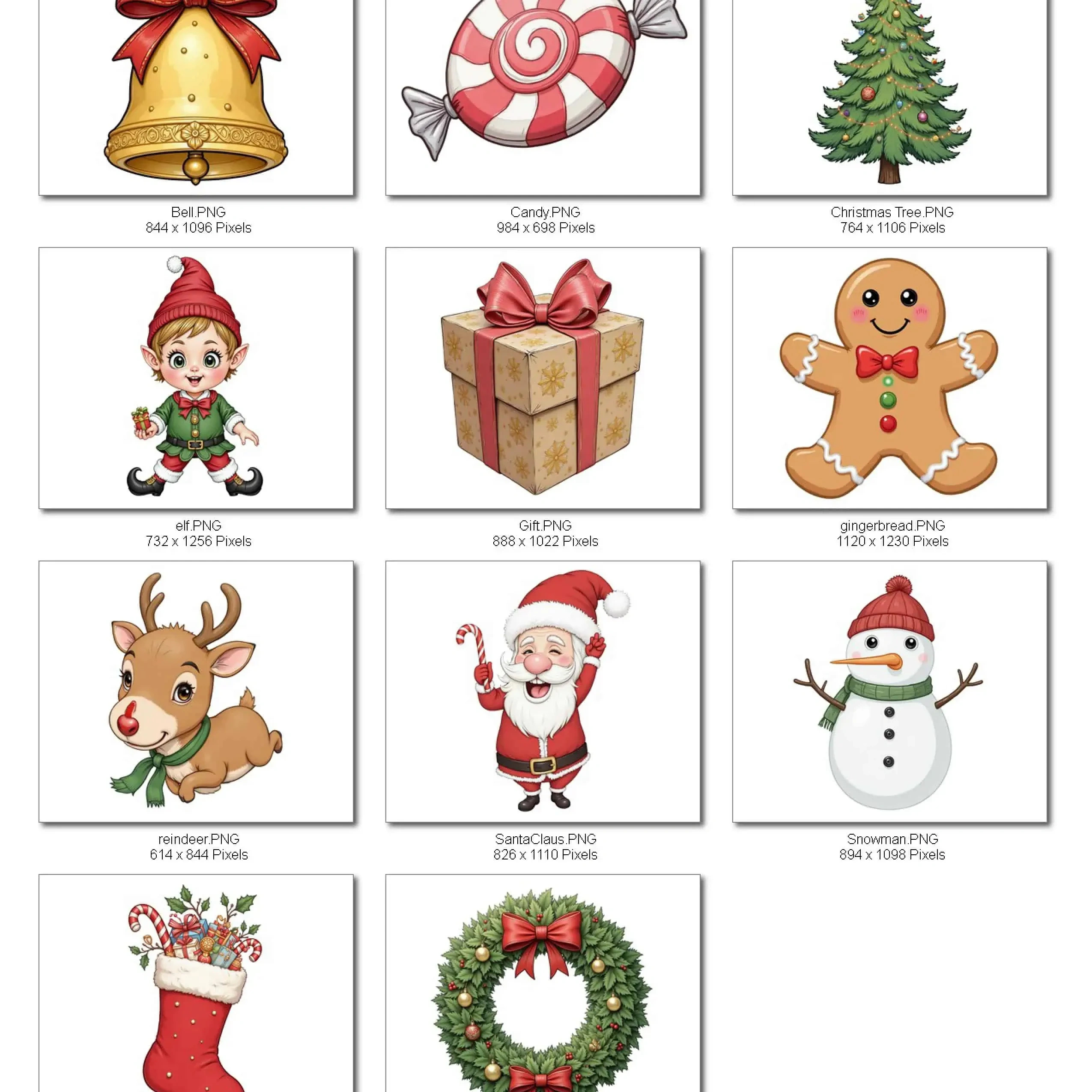Free Cute Christmas Illustration Stickers For Kids – Png Download throughout Free Christmas Stickers Printable