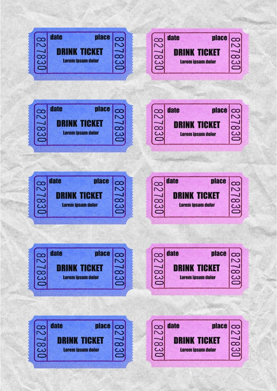 Free Drink Ticket Template For Google Docs within Free Printable Drink Tickets Template