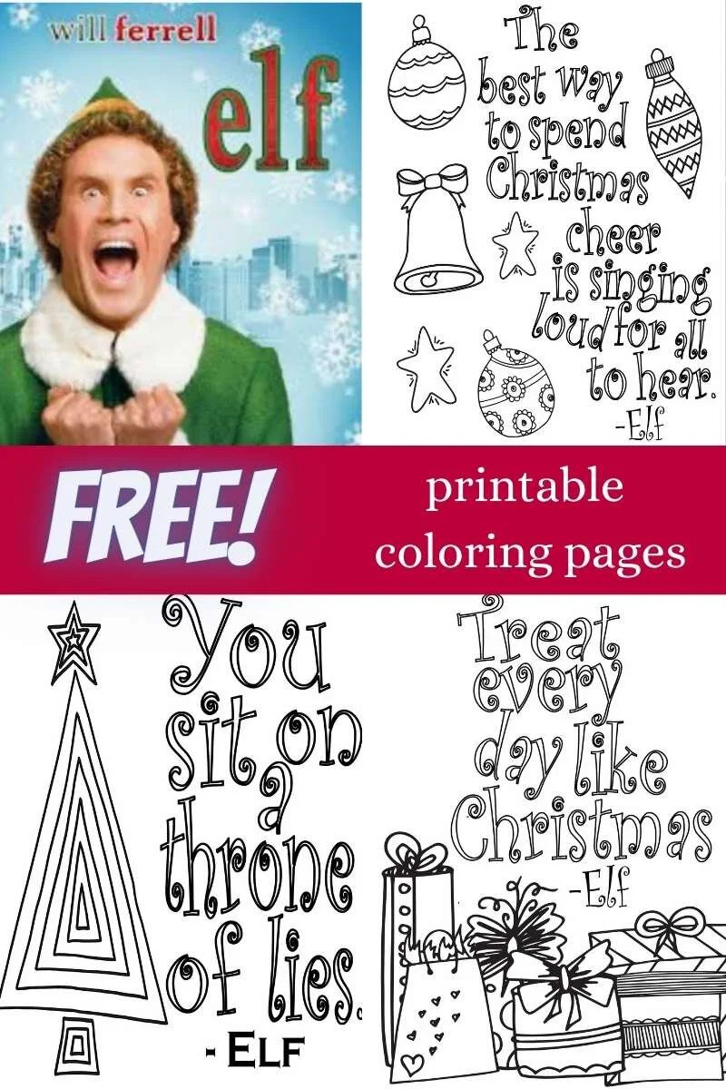 Free Elf Coloring Pages — Stevie Doodles with regard to Buddy The Elf Free Printables