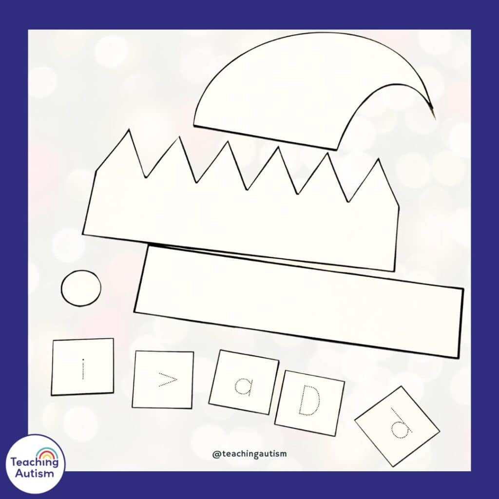 Free Elf Hat Name Craft - Teaching Autism inside Elf Hat Printable Template