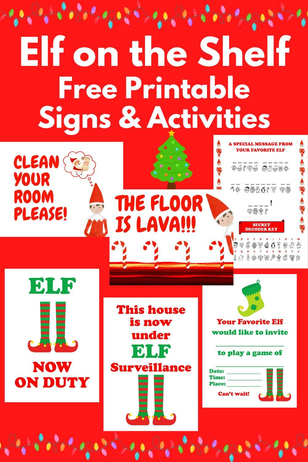 Free Elf On The Shelf Printables (Fun Activities And Signs throughout Printable Elf on the Shelf Signs