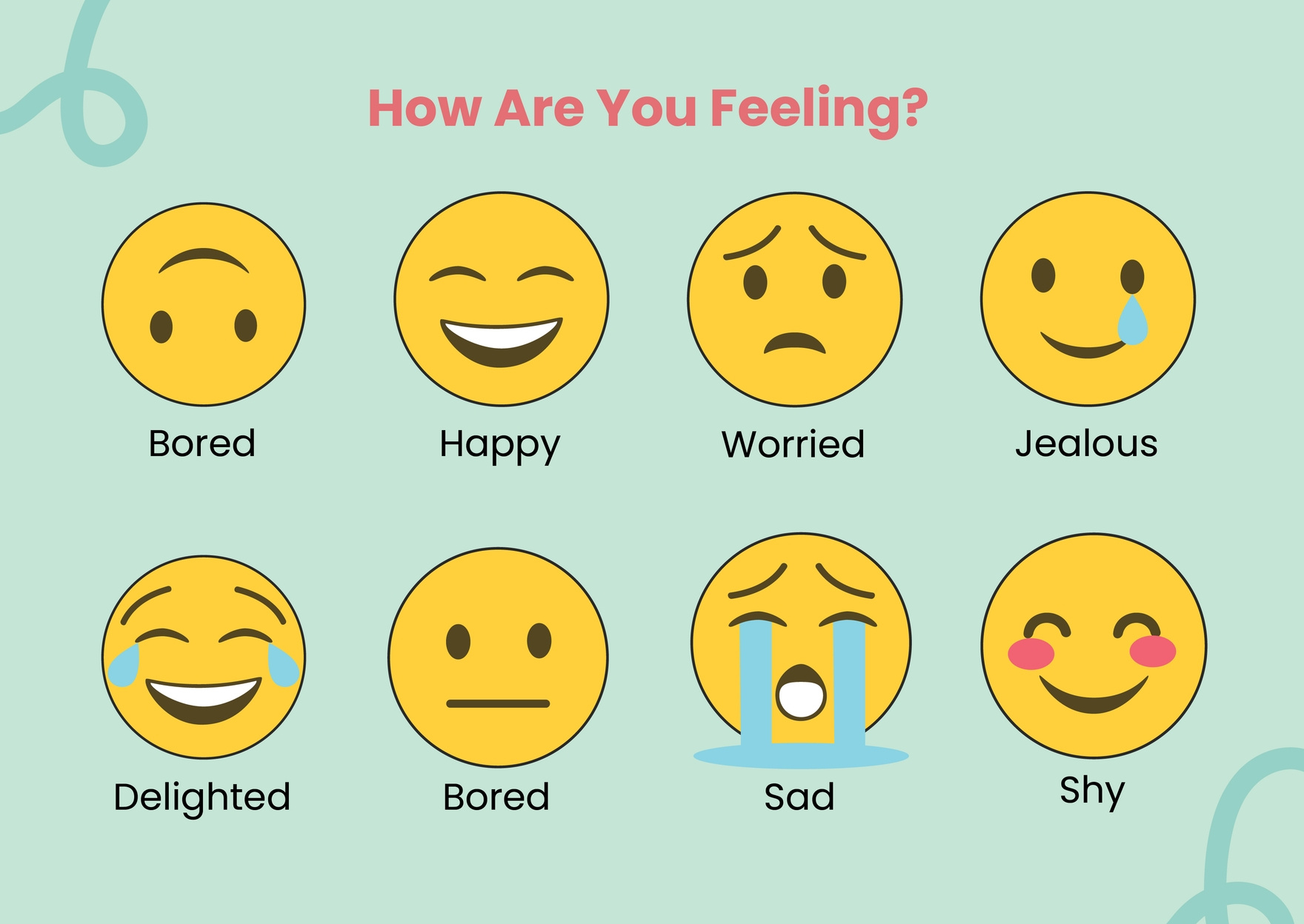 Free Feelings Chart Templates, Editable And Printable inside Feelings Chart Printable