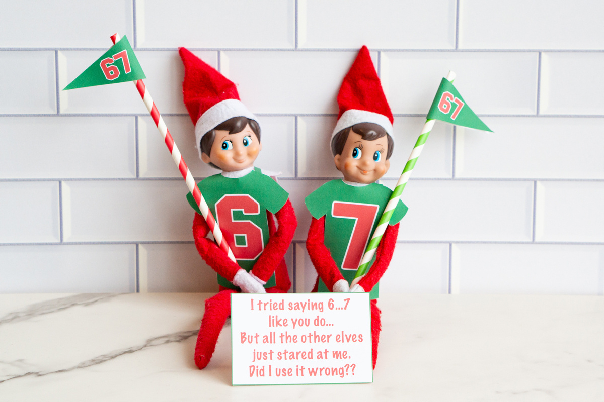 Free Funny 6 7 Elf On The Shelf Printables (Notes Included) with Printable Elf On The Shelf 67