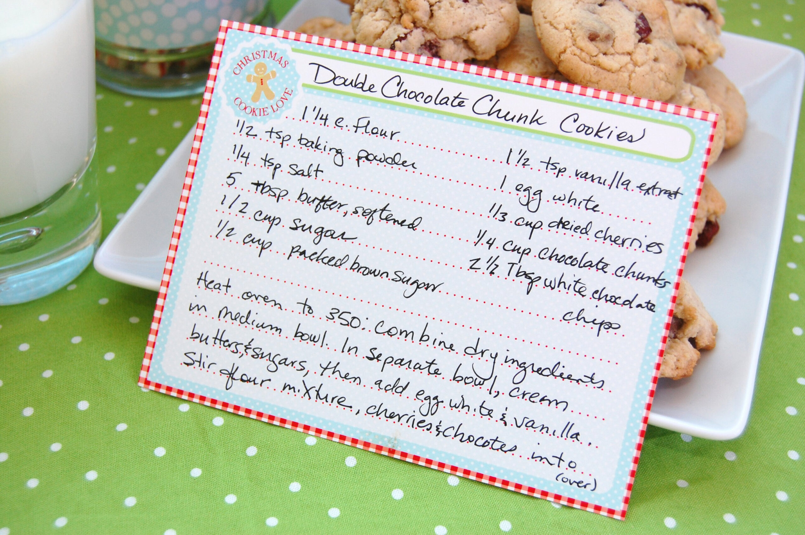 Free} Gingerbread Christmas Cookies Free Printable Recipe Card regarding Christmas Cookie Recipe Card Printable