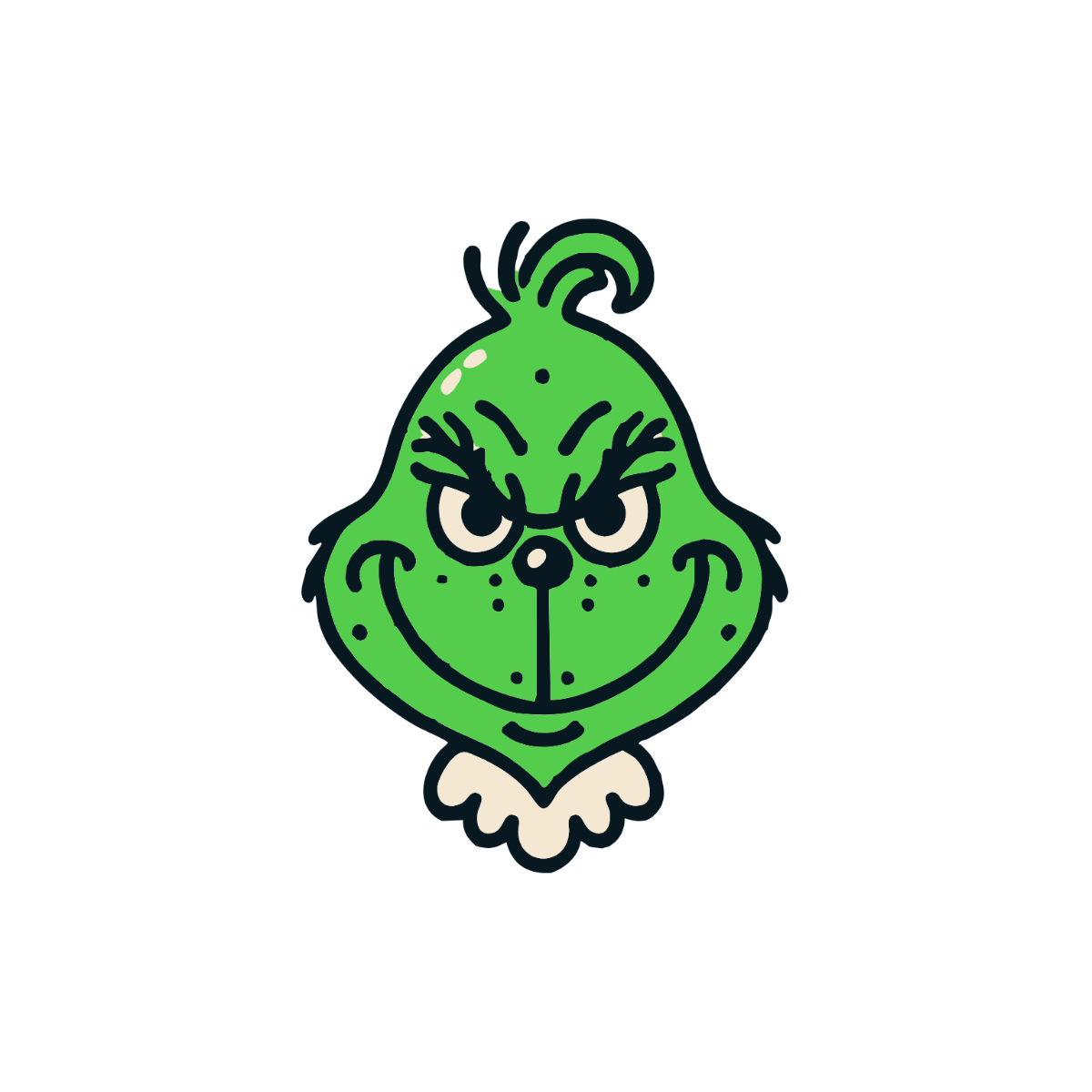 Free Grinch Face Clipart Template To Edit Online intended for Small Grinch Face Printable