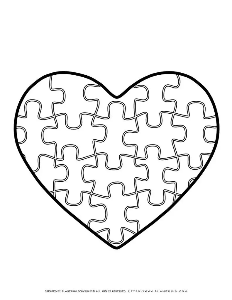 Free Heart Puzzle Template For Kids' Crafts & Learning regarding Free Printable Heart Puzzle Template