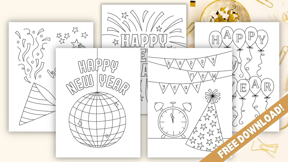 Free New Year&amp;#039;S Coloring Pages - The Craft-At-Home Family with Happy New Year Printable Free Download