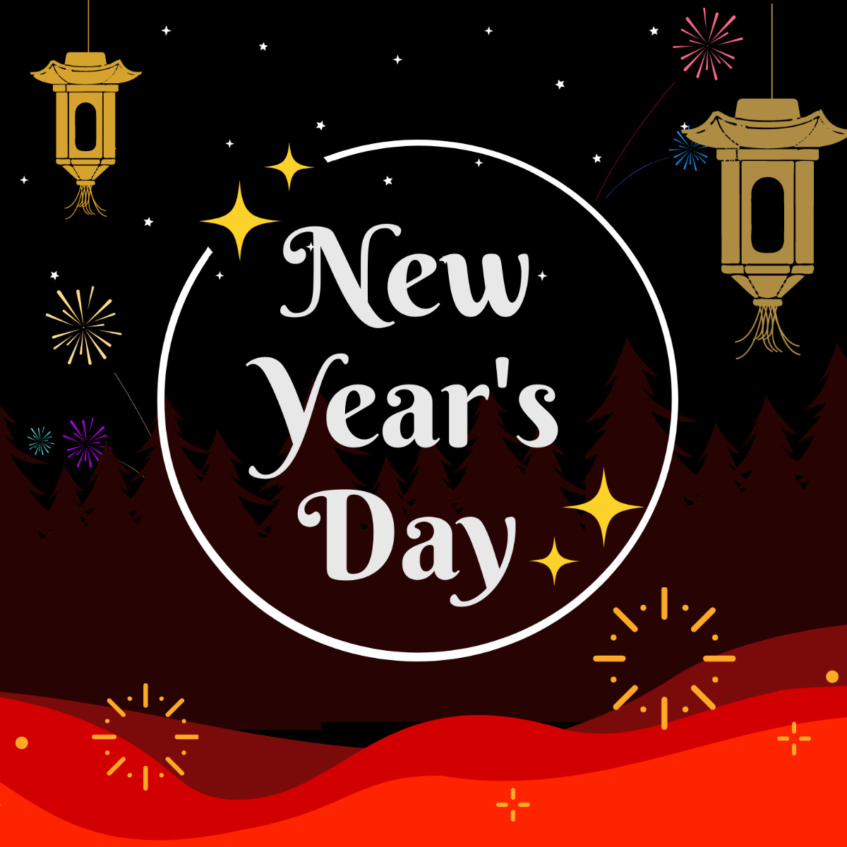 Free New Year&amp;#039;S Day Design Clipart Template To Edit Online with regard to Printable Closed New Year&amp;#039;S Day Sign
