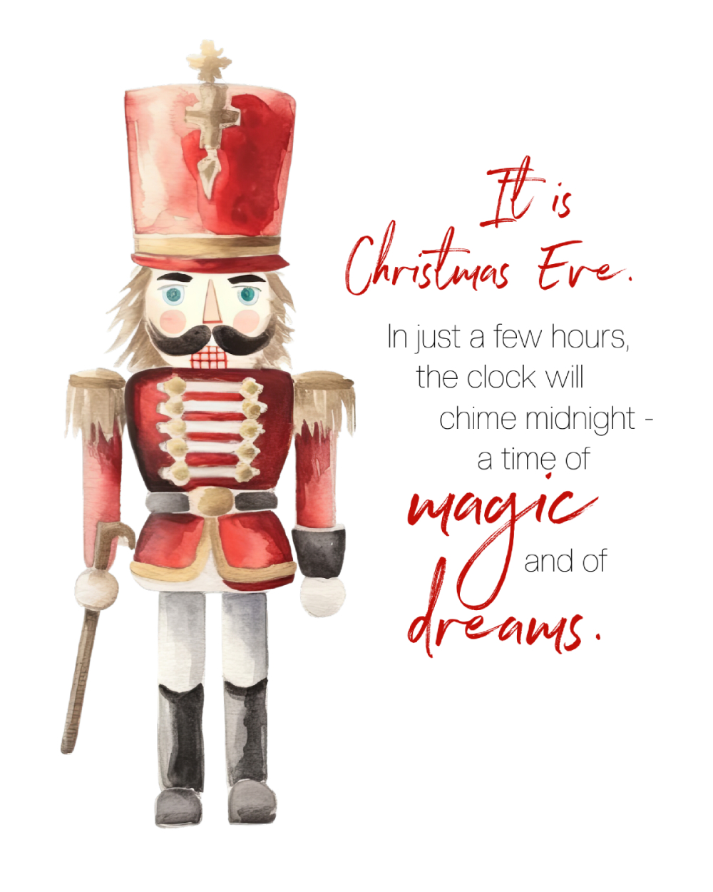 Free Nutcracker Christmas Printables - Clean And Scentsible in Nutcracker Soldier Printable
