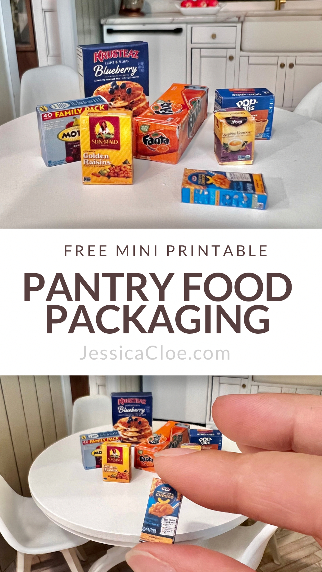 Free Pantry Foods Packaging Download — Jessica Cloe Miniatures with Free 1-12 Scale Printables Food