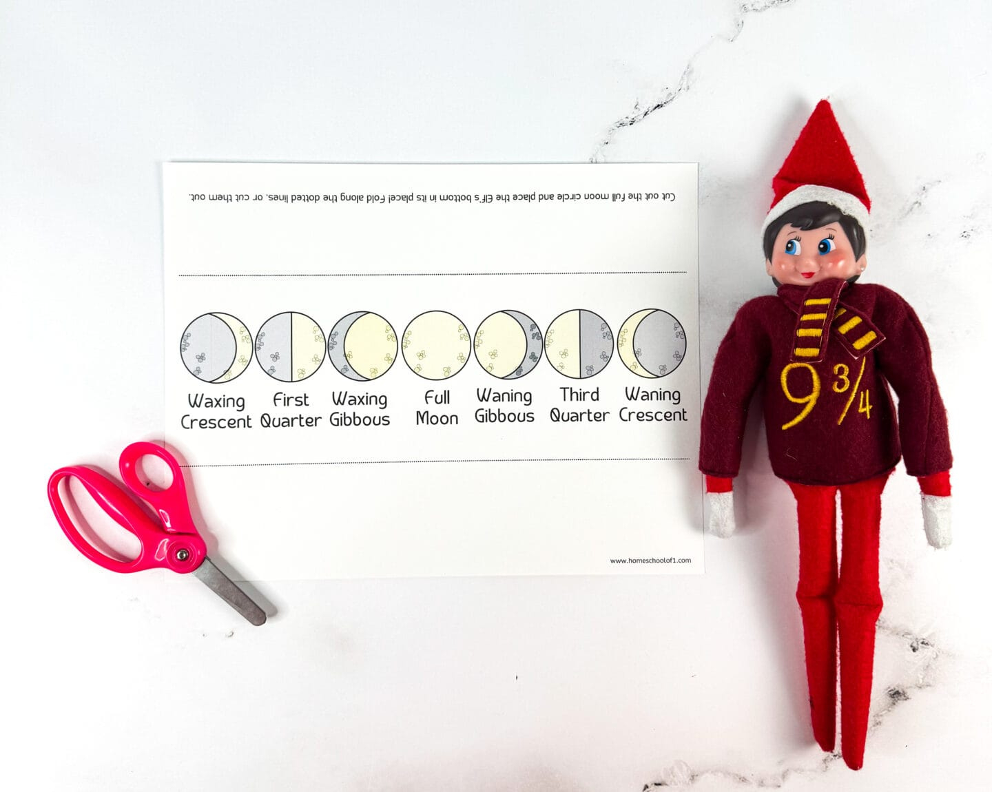 Free Phases Of The Moon Elf On The Shelf Printable for Phases of the Moon Elf on the Shelf Printable Free