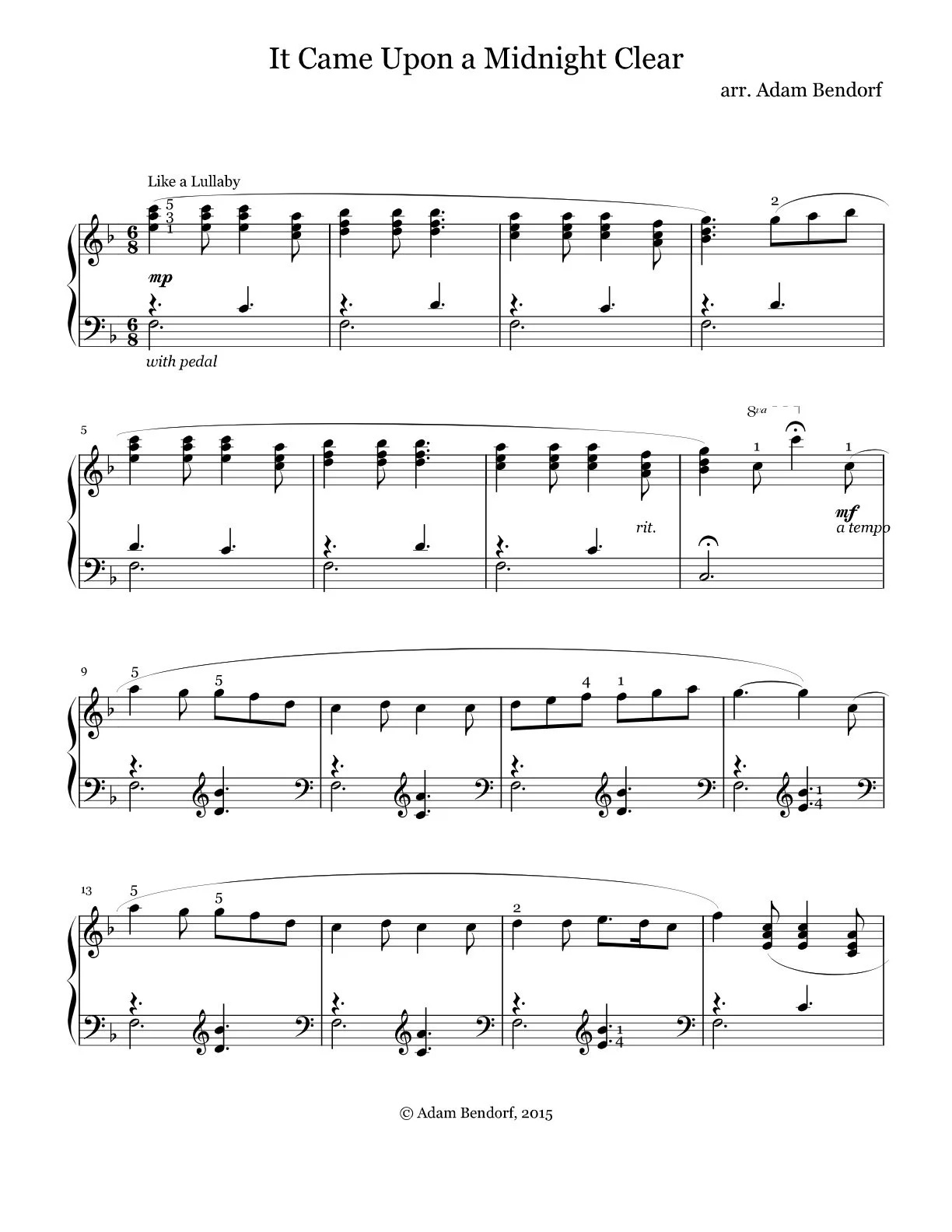 Free Piano Christmas Sheet Music for Printable Piano Christmas Songs