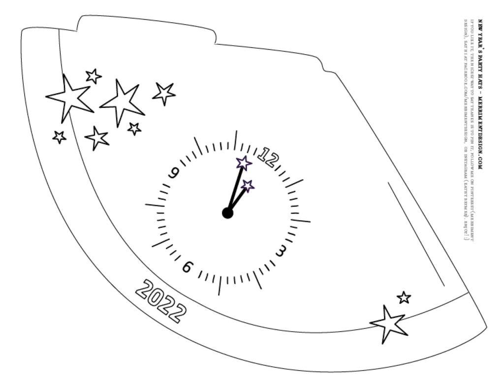 Free Printable 2022 New Year&amp;#039;S Eve Party Hats - Merriment Design for New Year&amp;#039;S Party Hat Printable