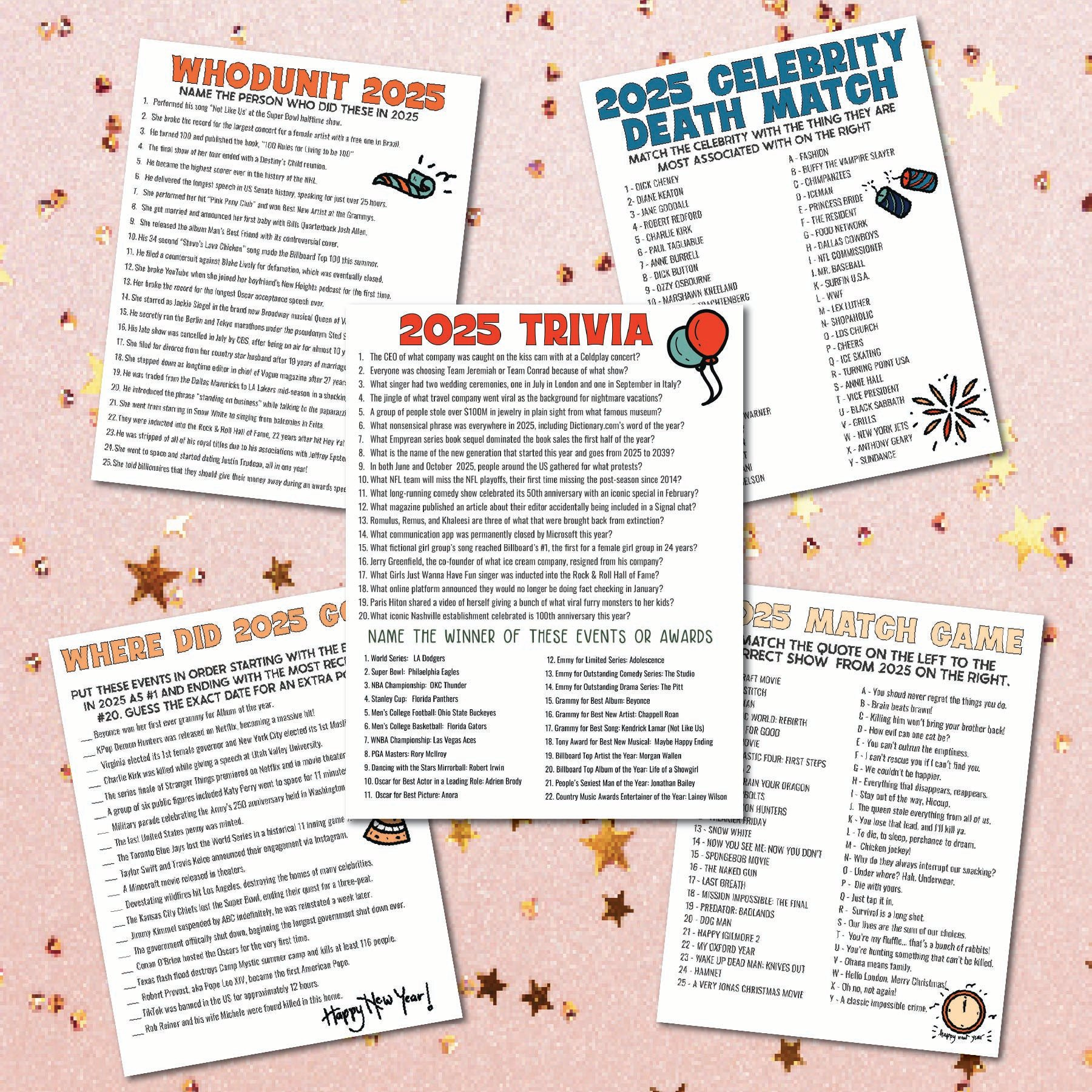 Free Printable 2025 New Year&amp;#039;S Eve Trivia Games - Play Party Plan with New Year&amp;amp;#039;s Eve Trivia Game Printable