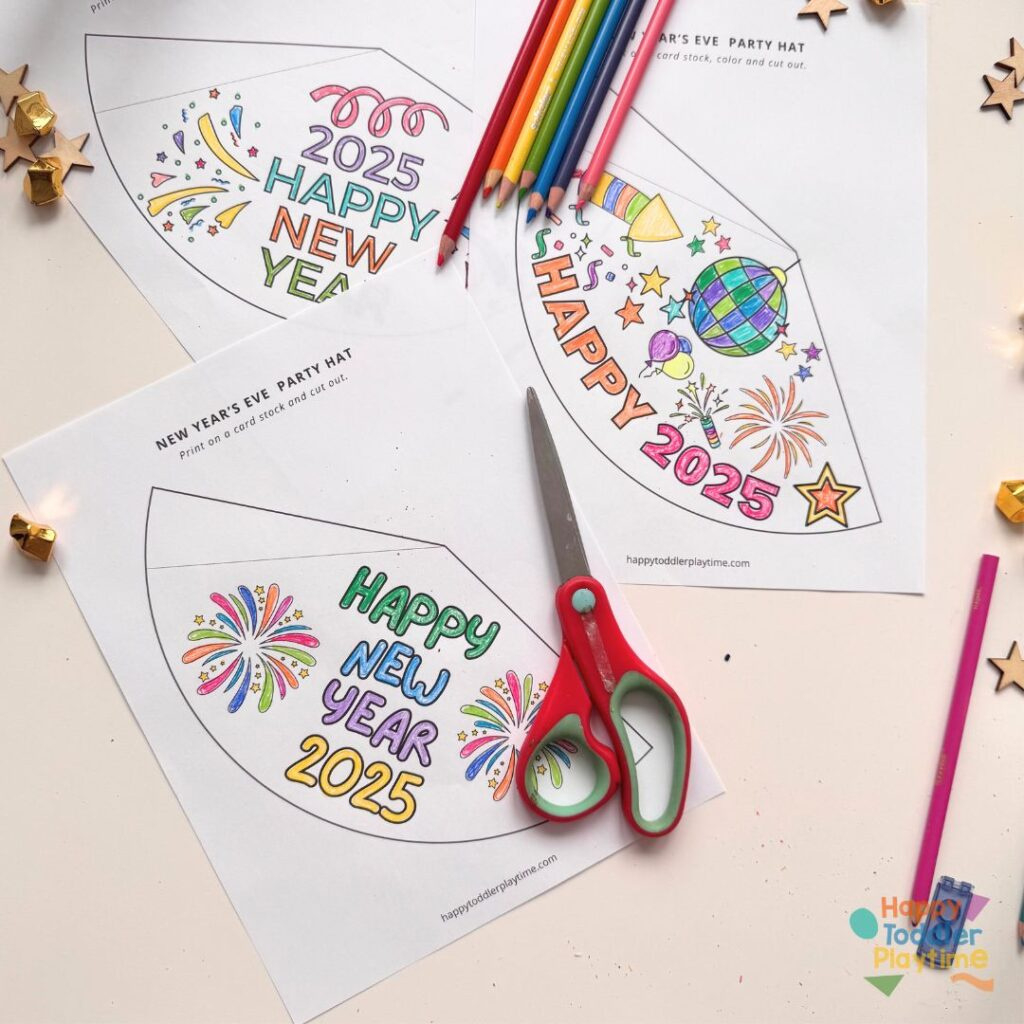 Free Printable 2026 New Year&amp;#039;S Eve Party Hat - Happy Toddler Playtime regarding Free Printable Happy New Year Stationery