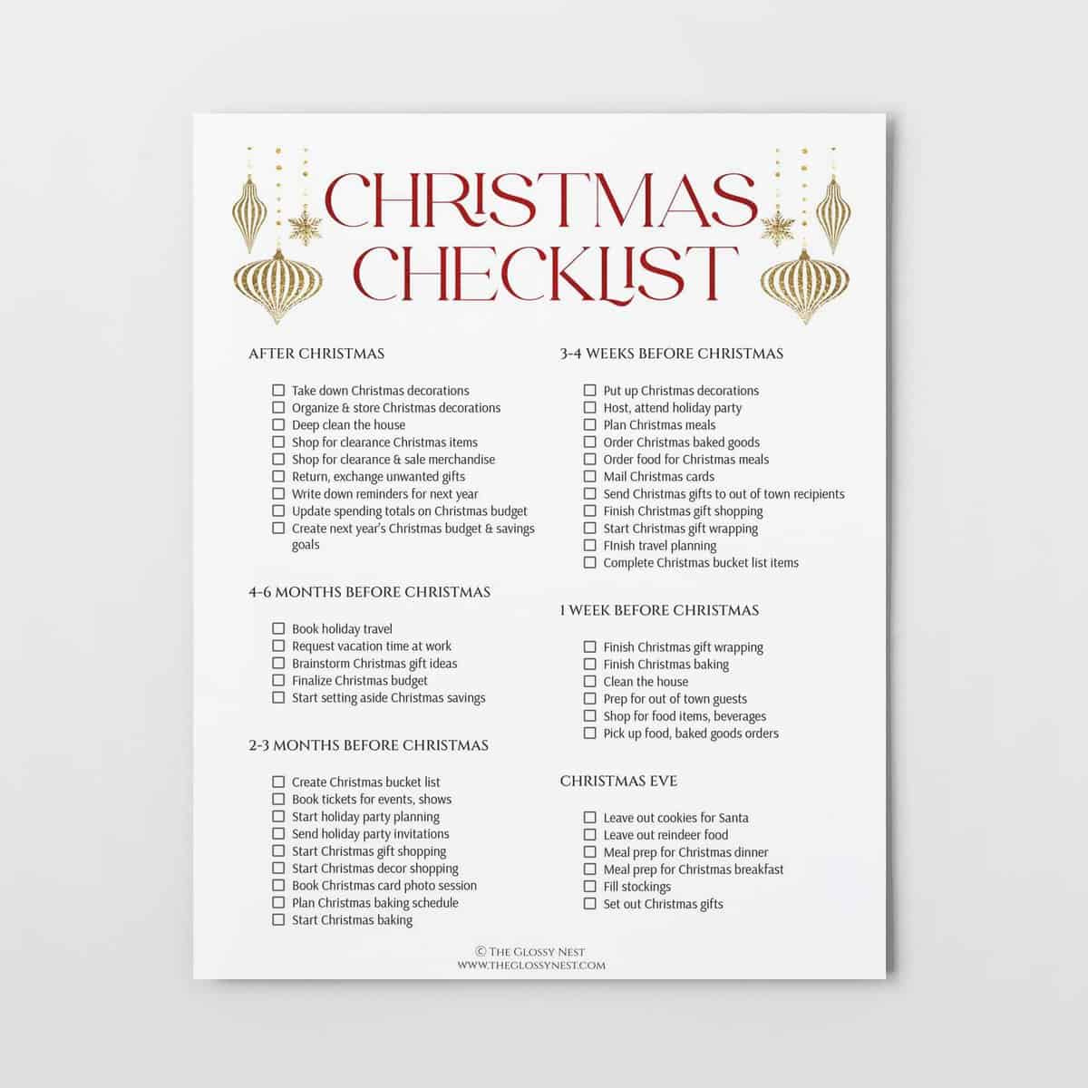 Free Printable!} A Christmas Planning Checklist For This Year intended for Christmas Checklist Printable