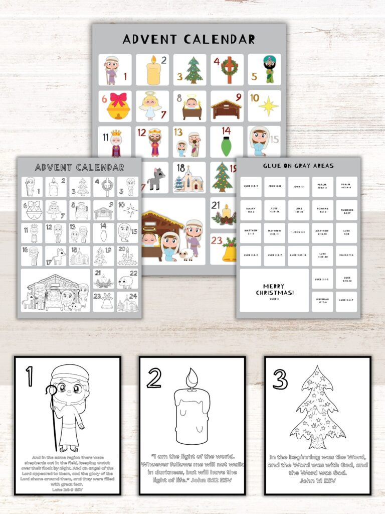 Free Printable Advent Calendar | Healing Home throughout Advent Christmas Story Printable