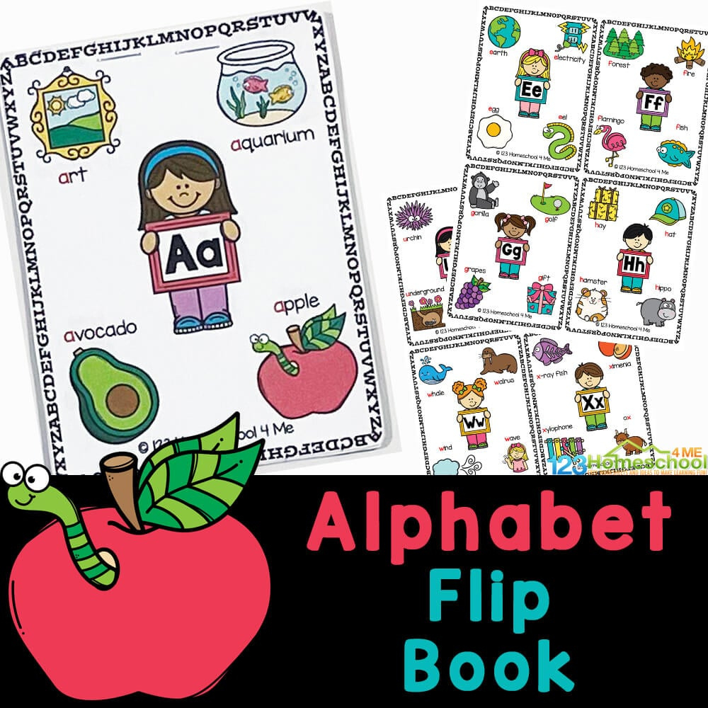 Free Printable Alphabet Flip Book For Kids in Free Alphabet Flip Book Printable