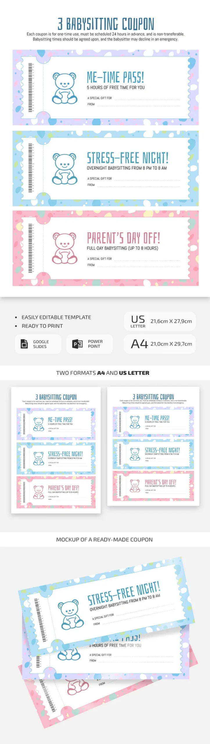 Free Printable Babysitting Coupon Book Template In Google Slides throughout Free Printable Babysitting Coupon Template