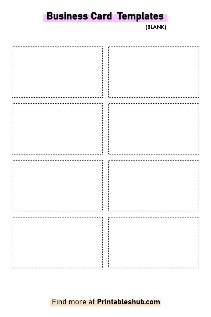 Free Printable Blank Business Card Template [Pdf Included] in Free Printable Calling Card Template