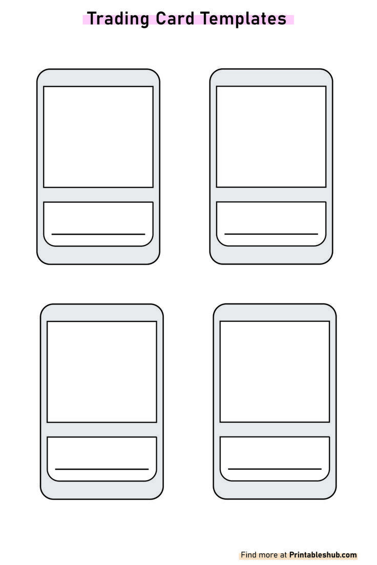 Free Printable Blank Trading Card Template [Pdf Included] with Free Blank Playing Card Template