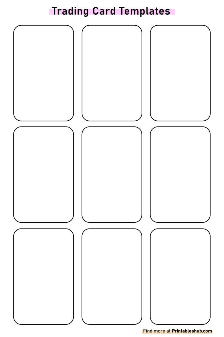 Free Printable Blank Trading Card Template Pdf with regard to Free Blank Playing Card Template