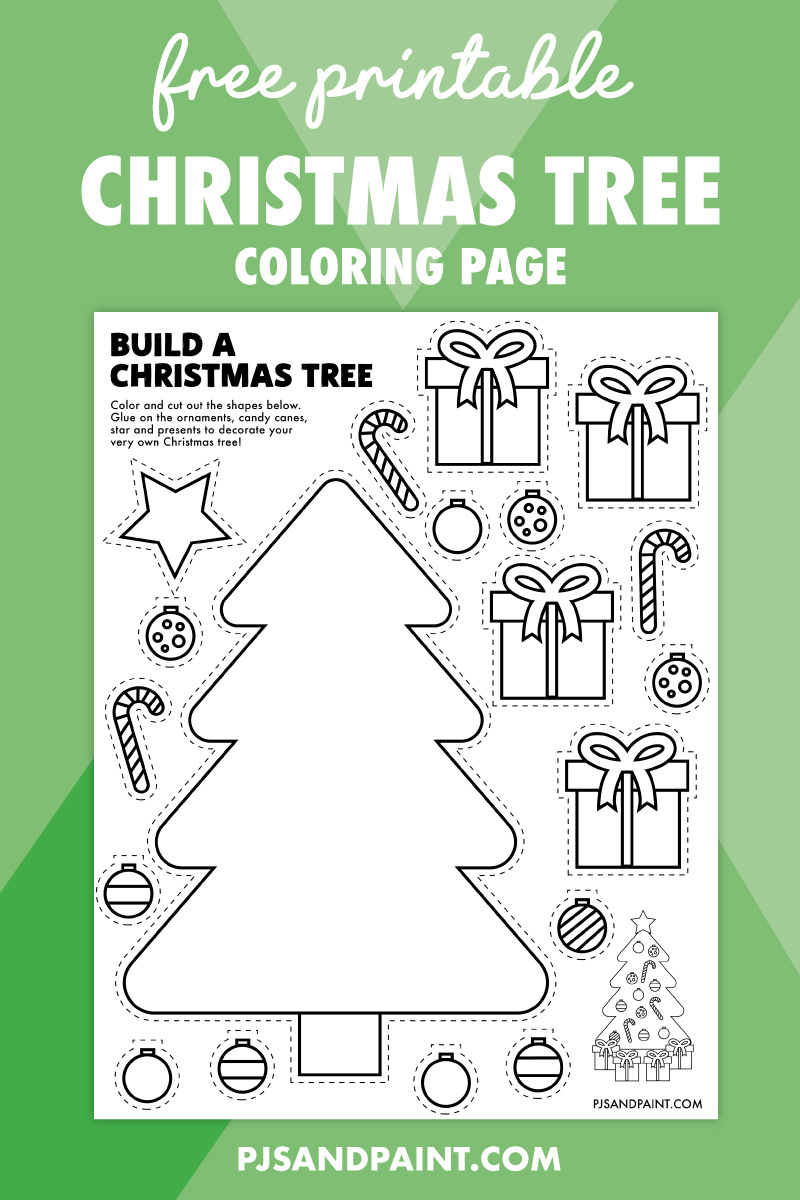 Free Printable Build A Christmas Tree Craft - Pjs And Paint inside Build A Christmas Tree Craft Printable