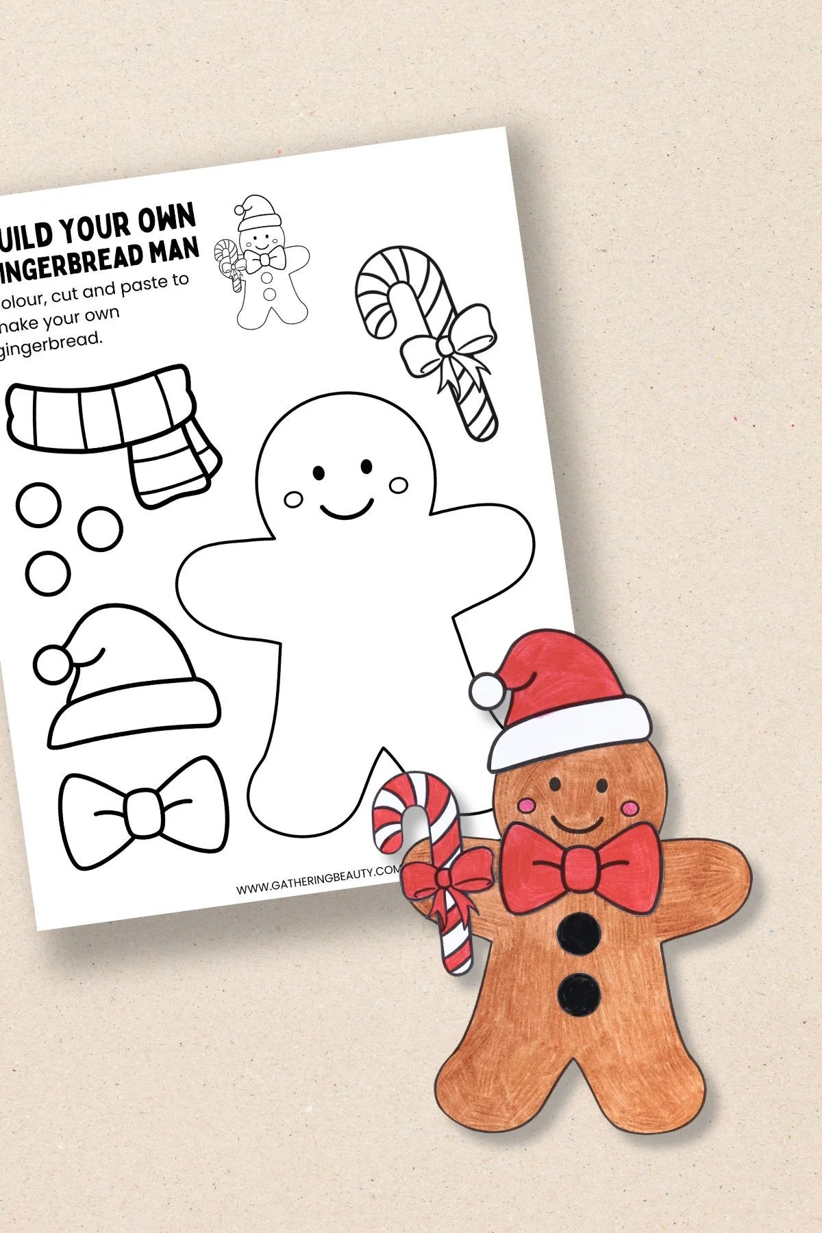 Free Printable Build A Gingerbread Man — Gathering Beauty in Gingerbread Boy Printable